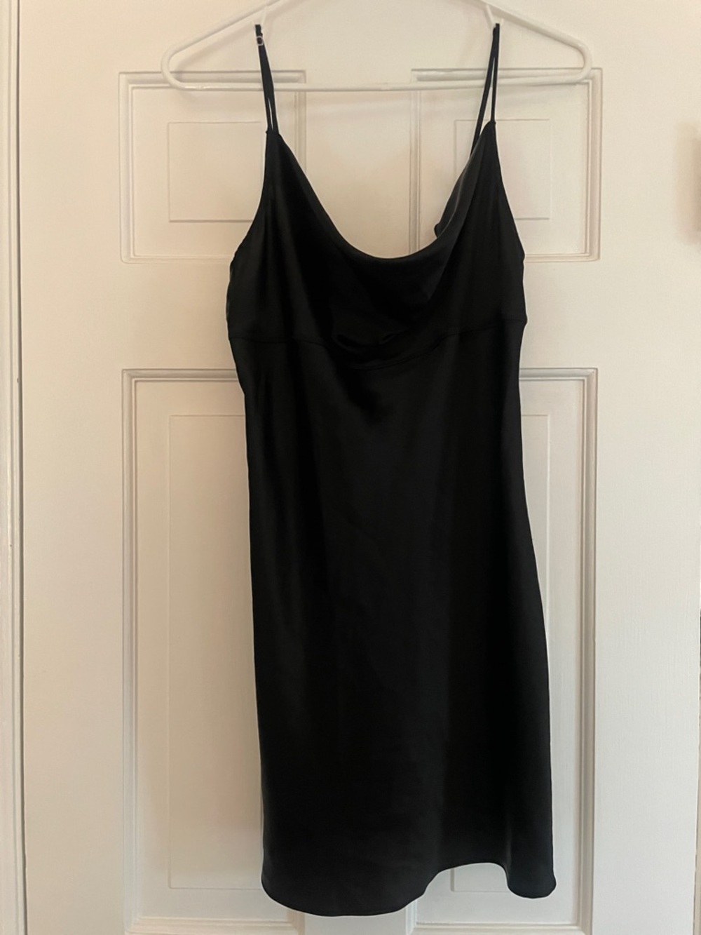 Victoria's Secret Black Satin Cowl Slip